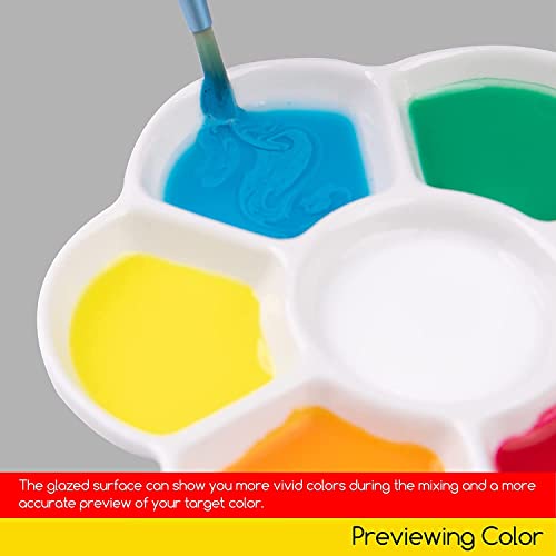 MEEDEN 7-Well Studio Porcelain Paint Palette Tray,Set of 3 w/Color Box –  WoodArtSupply