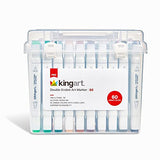 KINGART, Chisel & Fine Tip, Alcohol-Based Ink, Storage Case Double-Ended Sketch Markers, Assorted 60 Piece KINGART