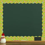 Whaline 69Ft Christmas Bulletin Board Borders Snowman Gingerbread Man Candy Bulb Self-Adhesive Bulletin Border Stickers for Holiday Classroom Office Whaline