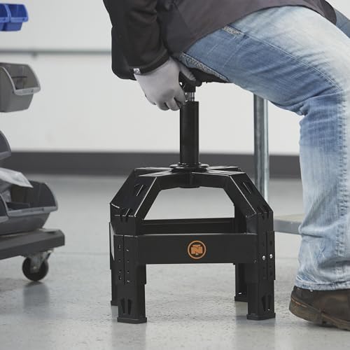 Northern Tool XL Series Oversized Adjustable Swivel Shop Stool with Backrest - Steel, 400-Lb. Capacity, 27 1/2 to 32in. Seat Height Northern Tool + Equipment