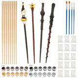 MEZOOM 8pcs Wizard Wand Craft Kit Wooden Magic Wand Making Kit Make Your Own Wizard Wand for Kids Adults Wizard Themed Party Cosplay Sunday School MEZOOM