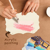 FSWCCK 24 Pieces Unfinished Hanging Wood Sign Blank with Ropes, Rectangle Blank Wood Sign Plain Hanging Craft Door Signs Wall Art Farmhouse Wooden FSWCCK