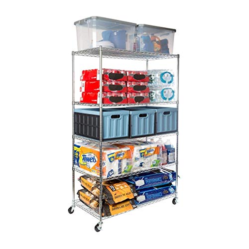 Seville Classics UltraDurable Heavy Duty NSF Solid Steel Wire Rack Storage Unit Organizer for Garage, Warehouse, Office, Restaurant, Classroom, Seville Classics