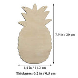 JANOU 3pcs Pineapple Shaped Unfinished Wood Sign Blank Pineapple Hanging Wooden Plaque DIY Craft Project Wood Sign with Rope Door Wall Art JANOU