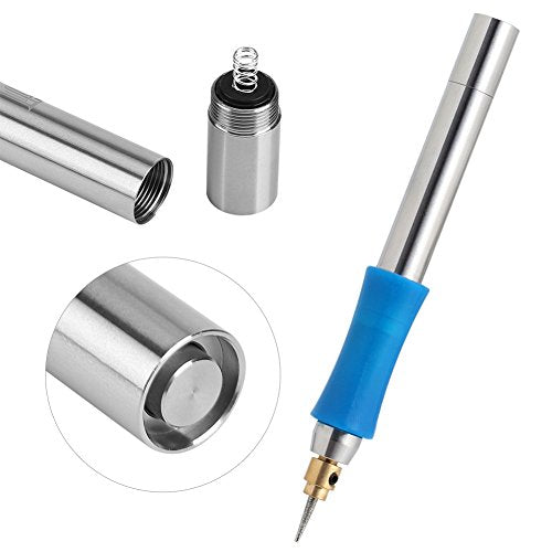 Stainless Steel Mini Handheld Electric Engraving Pen, 32000r/min Rechargeable Electric Grinder Pen Set Electric Micro Engraver Pen Mini Engraving FOSA