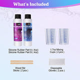 LET'S RESIN 8oz Silicone Mold Making Trial Kit, Fast Cure Mold Making Silicone Rubber, Easy Mixing, Flexible Platinum Cured Molding Silicone for LET'S RESIN