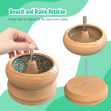 DAFENCHI Bead Spinner Bowl with 5 Beading Needles, Spin Beading Bowl for Jewelry Making, Waist Bead Spinner with Seed Bead Kit, Stringing Bead Loader DAFENCHI