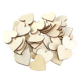 LIOOBO 100pcs Blank Wood Slices Woodsy Decor Wood Heart Embellishment Love Heart Ornament Blank Wood Heart Cutouts Heart Wood Discs Valentine Hanging LIOOBO