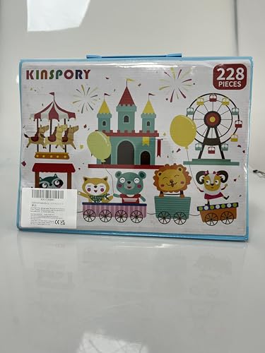 KINSPORY Art Supplies, 228 Pack Art Sets Crafts Drawing Coloring kit, Double-Side Trifold Art Easel, Oil Pastels, Crayons, Colored Pencils, Creative - WoodArtSupply