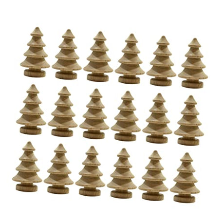 NOLITOY 20pcs Miniature Wood Trees Wooden Peg Figures Blank Peg People Christmas Craft Supplies Unfinished Wood Snowman Unfinished Peg Dolls NOLITOY
