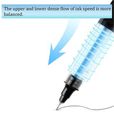 RIANCY Rollerball Pens Fine Point Black Gel Ink Pens 0.5mm for Note Taking Black Ink Rolling Ball pens Fine Tip Quick-Drying for Back to School RIANCY