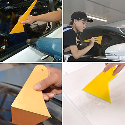 4 Pack Body Filler Spreaders, 3, 4, 5, 6 Inch Reusable Automotive Body Fillers Hard Plastic Auto Spreaders for Applying Fillers, Putties, Glazes, AYWFEY