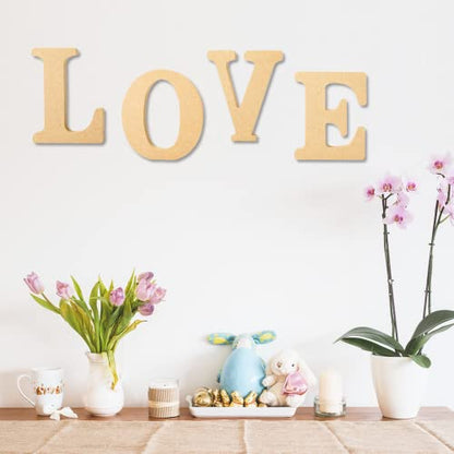 WOODOUNAI 6 Inch Designable Wood Letters Unfinished Wood Letters for Wall Decor Decorative Standing Letters Slices Sign Board Decoration for Craft