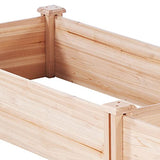 VEVOR Outdoor Wooden Raised Garden Bed Planter, 96 x 24 x 10in, High End Natural Fir Wood No-Bolt Assembly, Elevated Planting Box for Vegetable/Herb VEVOR