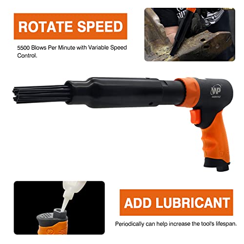 Pistol Grip Needle Scaler WP WORKPAD 19 needles air needle scaler 5000bpm,exhaust front suitable for rust removal WP WORKPAD