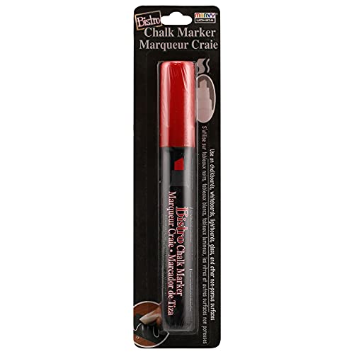 Uchida 483-C-2 Chisel Tip Bistro Chalk Marker, Red UCHIDA