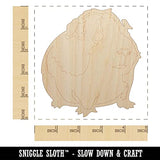 Cute Spotted Guinea Pig Unfinished Wood Shape Piece Cutout for DIY Craft Projects - 1/8 Inch Thick - 4.70 Inch Size Sniggle Sloth