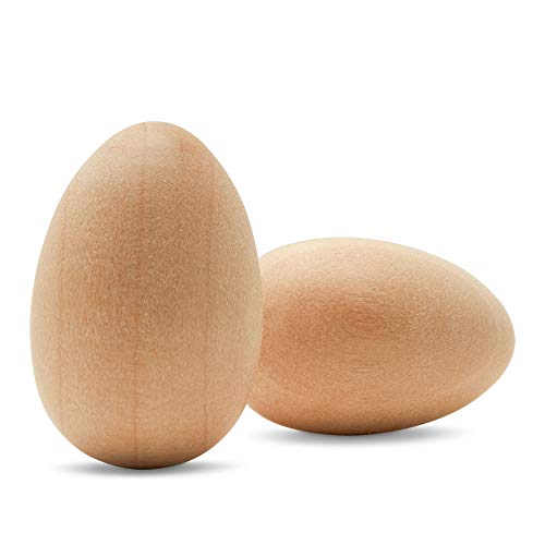 Unfinished Wood Easter Craft Eggs 1-1/8 inch, Pack of 24 Small Wooden Craft Eggs for Decorating and Easter Egg Ornaments, by Woodpeckers