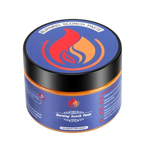 Burning Scorch Paste, Wooden Burning Paste,Wood Burning Gel,Combine with Silk Stencil on Wood,Denim,Canvas,Used with Heated Gun - WoodArtSupply