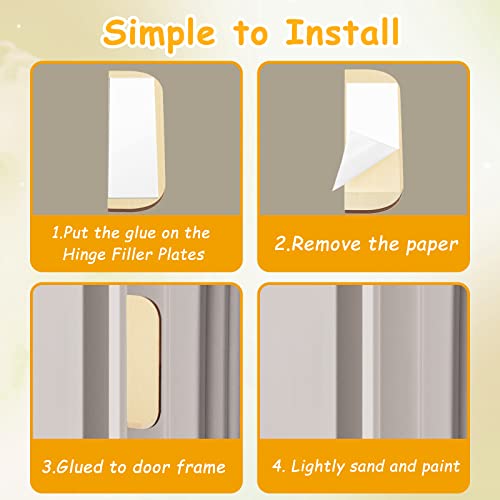 3.5 Inch Hinge Repair Wooden Plate Door Hole Cover Plate Wooden Hinge Filler Plate Wood Hinge Repair Kit Kitchen Cabinet Hinges Cabinet Door Hinge Taiyin