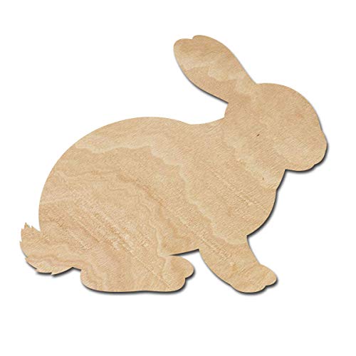 Bunny Rabbit Wooden Cutouts for crafts, Laser Cut Wood Shapes 5mm thick Baltic Birch Wood, Multiple Sizes Available Elliefont Styles