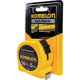 Komelon 4916IM The Professional 16-Foot Inch/Metric Scale Power Tape, Yellow - 4 Pack Komelon