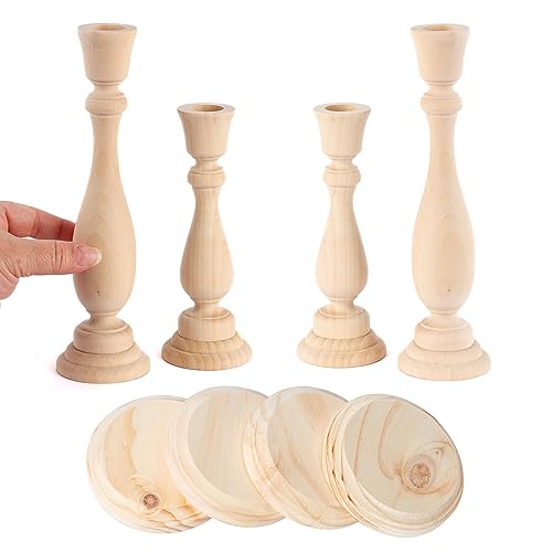 Unfinished Wood DIY Pillar Candle Stands Kit by Factory Direct Craft for Crafting and Creating Factory Direct Craft