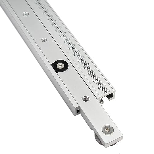 KETIPED Aluminium Alloy Miter Bar Clamping Tool Slider Table Saw Gauge Rod T-Slot Track Bar Rail for Router Tables and Woodworking,300mm-Silver KETIPED