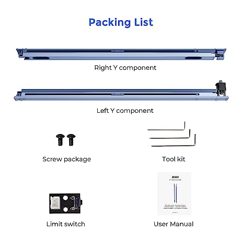 IKIER Extension Kit for IKIER K1/K1 Pro/K1 Ultra/K1 Pro Max Laser Engraver, Expand The Laser Engraving Area to 29.5" x 16.1", Longer Laser Engraving IKIER