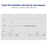 FLEXIMOUNTS 4x8 Overhead Garage Storage Rack, Adjustable Garage Storage Organization Systerm, Heavy Duty Metal Garage Ceiling Storage Racks, 600lbs FLEXIMOUNTS