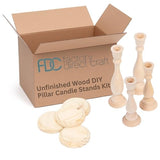 Unfinished Wood DIY Pillar Candle Stands Kit by Factory Direct Craft for Crafting and Creating Factory Direct Craft