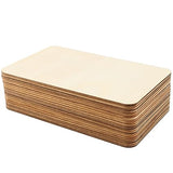 ZOENHOU 50 PCS 6 x4 Inch Unfinished Basswood Blanks, Rectangle Wood Pieces, Unfinished Wood Rectangles for Crafts Projects Painting Decoration ZOENHOU