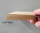 3 Pcs Clover Supply 3" Wooden Shape Ornaments Unique Unpainted Smooth Surface Unfinished Laser Cutout Wood Sheets Boards for Crafts 1/8 Inch Thick Generic