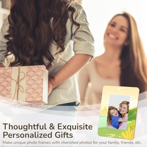 20PCS Picture Frame Painting Craft Kit,DIY Wooden Photo Frames,8.8 x 6.7inch 4 Sheets Unfinished Frames with 12 Pcs Watercolor Pens and 4Pcs Diamond Homaisson