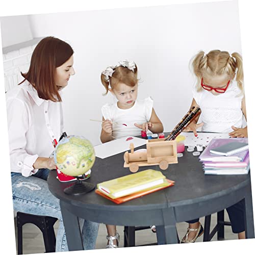 STOBOK 2pcs DIY Train Pen Holder Wooden Trains Tools Wood Unfinished Wooden Wooden Car Unfinished Blank Pen Cup DIY Blank Pen Container DIY Graffiti STOBOK