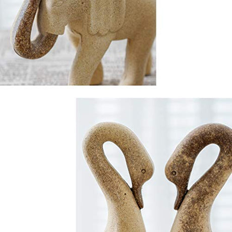 EXCEART 1 Pair Unfinished Wooden Goose Figurines DIY Blank Animal Statue Model Great for Arts and Crafts (DIY Goose) EXCEART