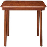 STAKMORE Straight Edge 32" Square Folding Card Table, Cherry Finish MECO