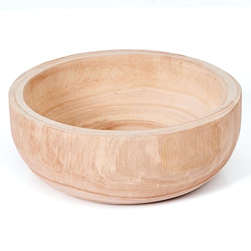 artisane, Natural Wood, Havana Fruit Bowl, Wooden Bowls for Decor, Center Table Decor, Neutral Home Decor, Entryway Table Decor, Key Bowl, Decorative - WoodArtSupply