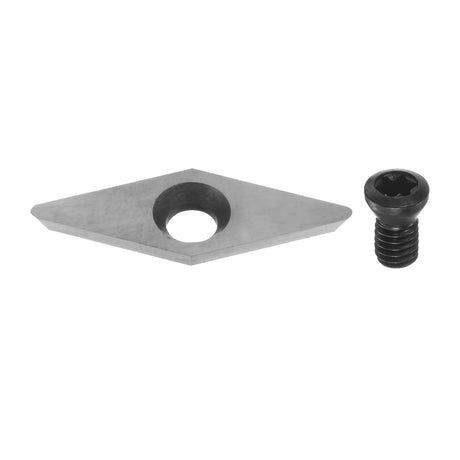 HARFINGTON 15mmx28mm Diamond Tungsten Carbide Replacement Cutter Inserts VEMN160208 Cutter Knives a Screw with Radius Point for DIY Wood Lathe HARFINGTON