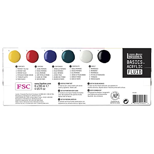 Liquitex BASICS Acrylic Paint Set, 24 x 22ml (0.74-oz) Tube Paint