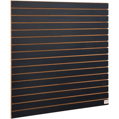 VEVOR Slatwall Panels, 4 ft x 2 ft Black Garage Wall Panels 24"H x 48"L (Set of 2 Panels), Heavy Duty Garage Wall Organizer Panels Display for Retail