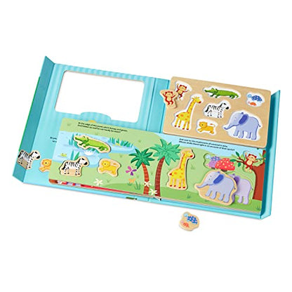 Melissa & Doug Book & Puzzle Play Set: in The Jungle - WoodArtSupply