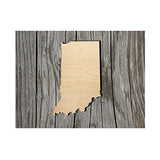Indiana State Wood Craft Unfinished Wooden Cutout Art DIY Wooden Signs Inspirational Wall Plaque Farmhouse Wall Art Decor for Home Restroom Bathroom Arupkeer