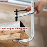 MAXPOWER Heavy Duty F Clamp 12-Inch x 4-3/4-Inch Throat (300 x 120mm Throat), Pack of 1 MAXPOWER