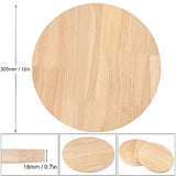 4 Pack Pine Circle Plaque, 12 Inch Round Wood Plaque, Unfinished Wooden Circle Plaque for Painting, Pouring, Resin, Engraving, Collage Artist GNIEMCKIN