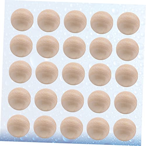 KALLORY 200 Pcs Crafts Loose Beads Unfinished Wood Bead Natural Wood Balls Mini Wood Balls Loose Spacer Bead No Hole Wood Bead House Supplies Blank KALLORY