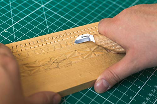BeaverCraft Chip Carving Knife C6 1" Wood Carving Knife for Fine Chip Carving Wood and Stop Cuts Detail Chip Knife for Wood Carving Wood BeaverCraft