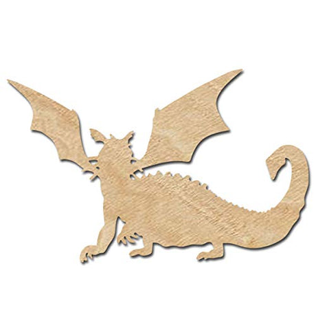 Dragon Wooden Cutouts for crafts, Laser Cut Wood Shapes 5mm thick Baltic Birch Wood, Multiple Sizes Available Elliefont Styles
