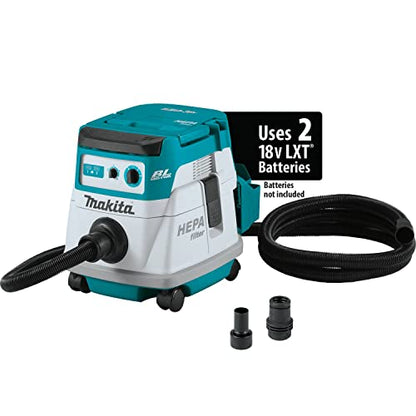 Makita XCV21ZX 36V (18V X2) LXT® Brushless 2.1 Gallon HEPA Filter Dry Dust Extractor, Tool Only - WoodArtSupply