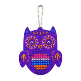 C.S. Kids KC06 Owl Keychain, First Sewing Arts & Crafts Gifts - Animal Crafting Keychain | Educational DIY Cross-Stitch Sewing Kit for Kids, Sew Your C.S.KIDS
